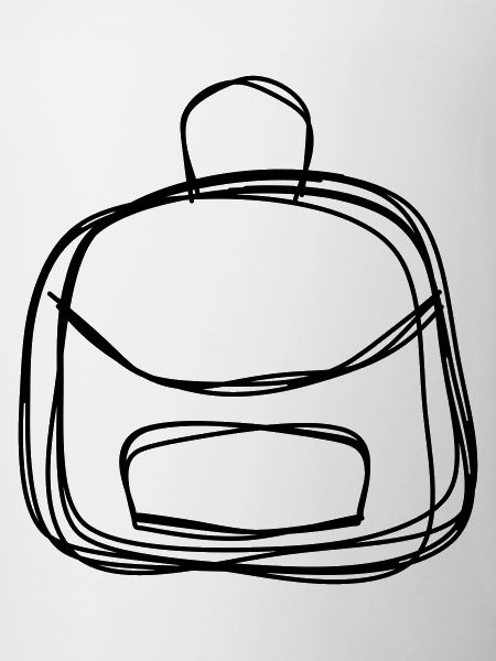 Rucksack handgezeichnet
