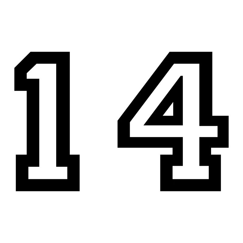 Nummer - 14 - vierzehn