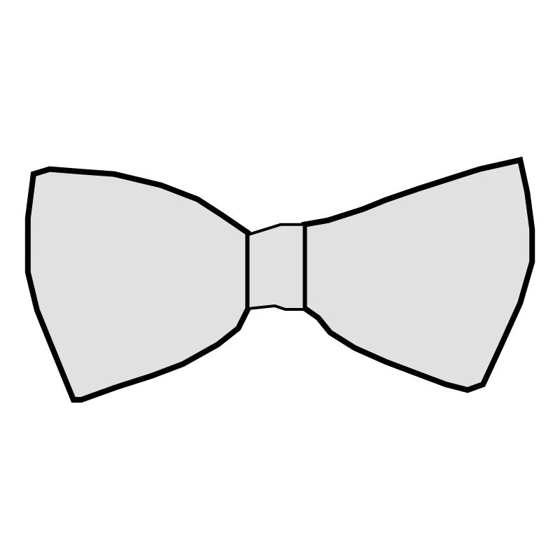 Fake bow tie vector white
