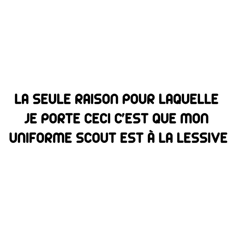 Scout uniform to the laundry