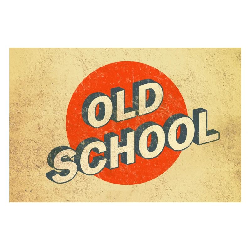 Affiche de logo Vintage Old School