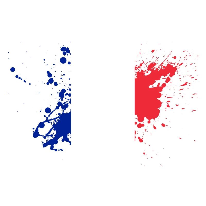 Frankreich Flagge Klecks