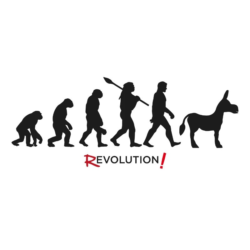 Évolution révolution humour âne cool