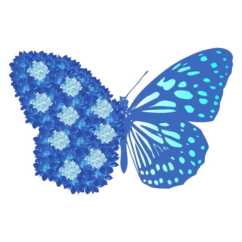 Papillon fleuris