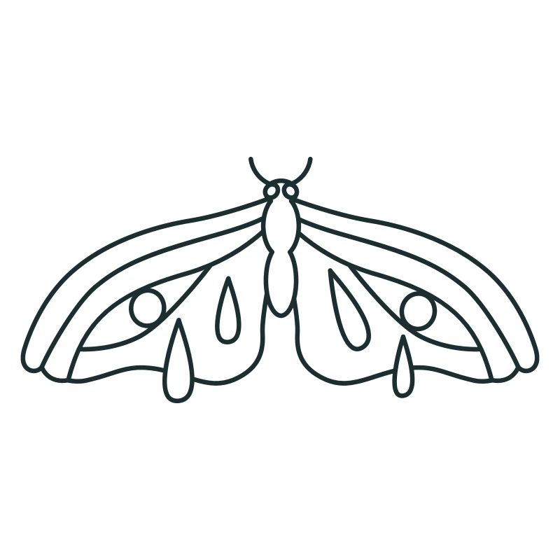 Sad crying moth