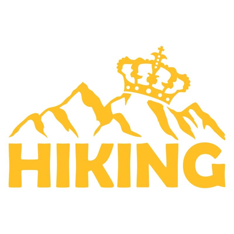 Logo hiking crown mountains