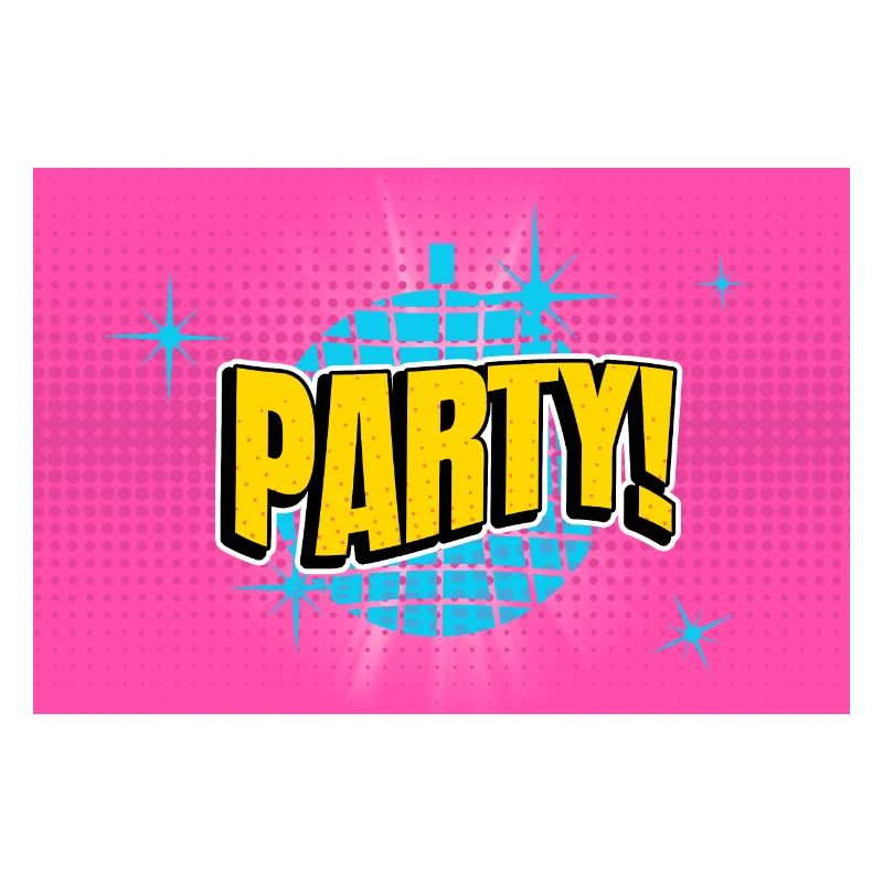 Party Disco Comic Style Bubble Graffiti Lettering