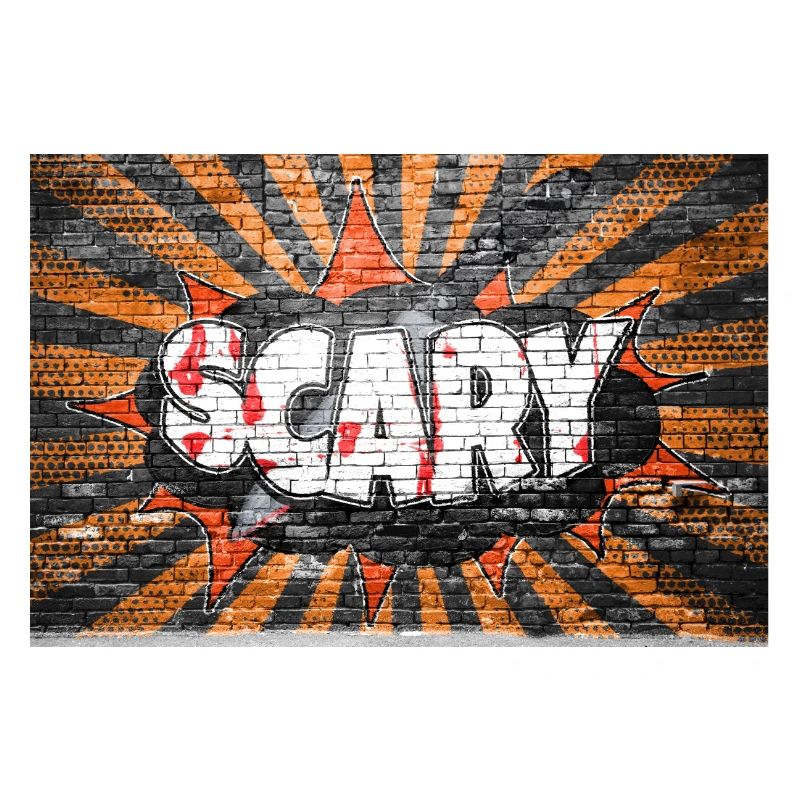 Effrayant Halloween Comic Style Graffiti Lettering sur