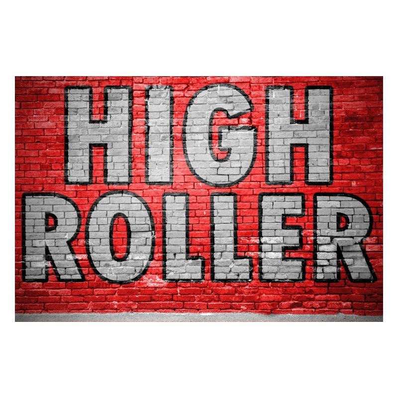 High Roller Brick Wall Graffiti