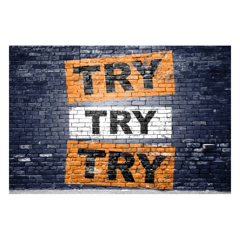 Try try try saying lettering