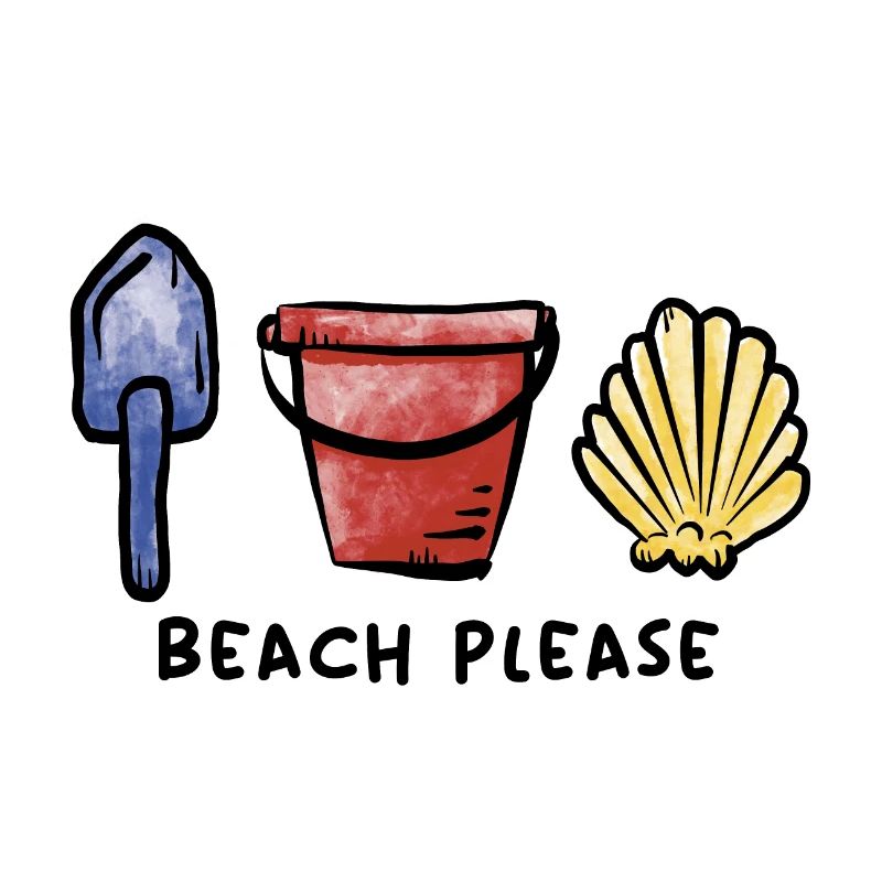 Plage s’il vous plaît / Pelle / Plage / Été / Vacances