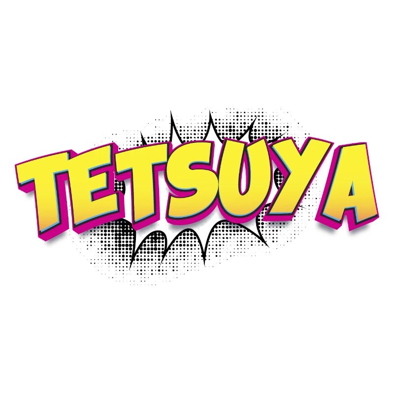 Tetsuya benutzerdefinierter Name Comic-Buch-Stil Pop-Art,