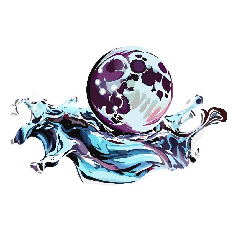 Pleine lune chromée