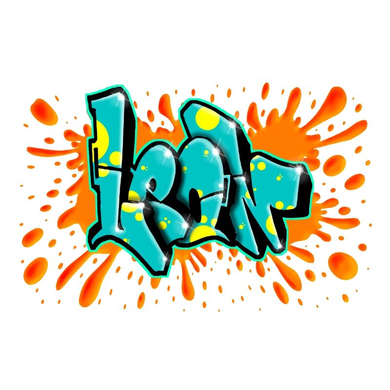 Léon graffiti splash rouge imprimable sur tout