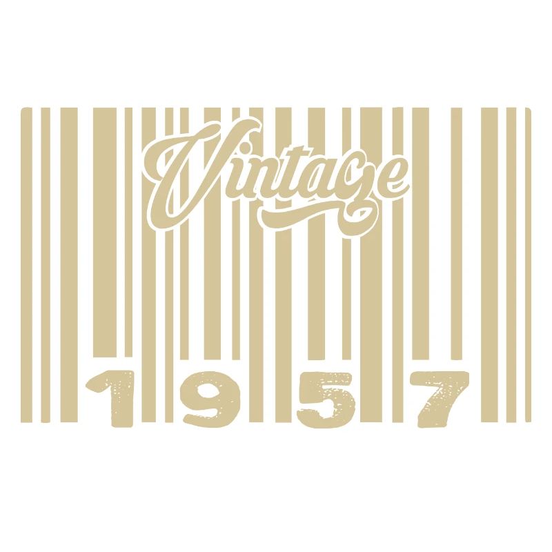 Vintage 1957 Barcode 1957: Year 2025.