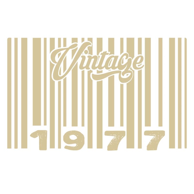 Vintage 1977 Barcode 1977: Year 2025.