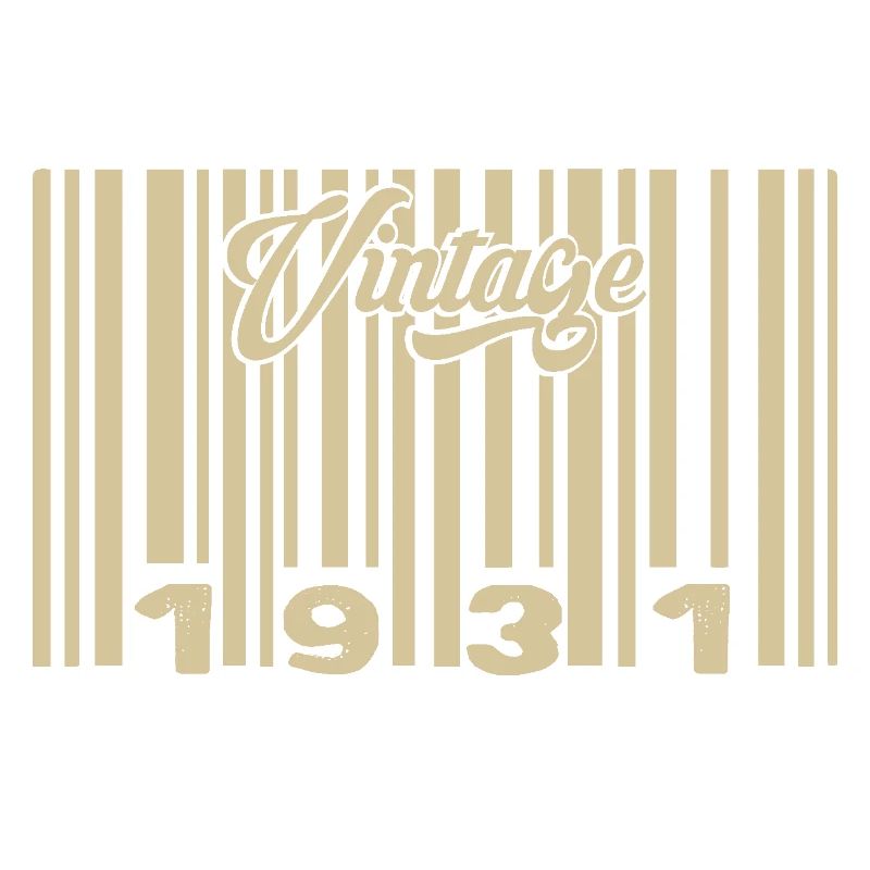 vintage 1931 Code barre 1931: Année 2025.