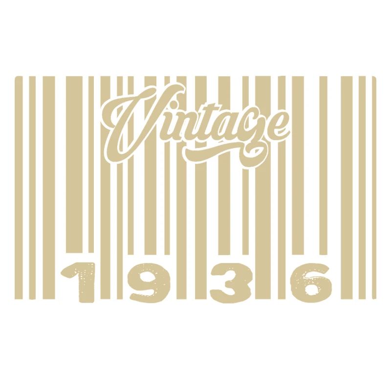 vintage 1936 Code barre 1936: Année 2025.