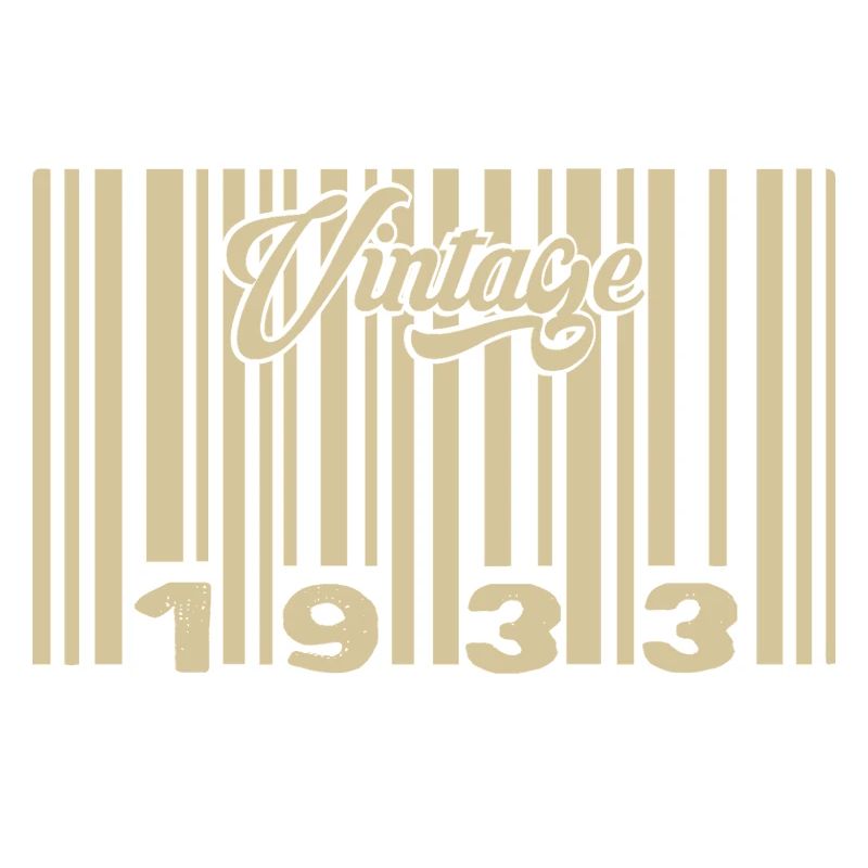 vintage 1933 Code barre 1933: Année 2025.