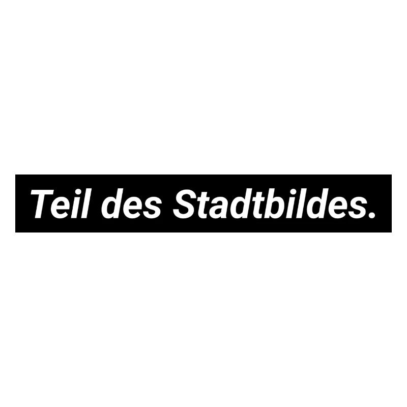 Je fais partie du paysage urbain