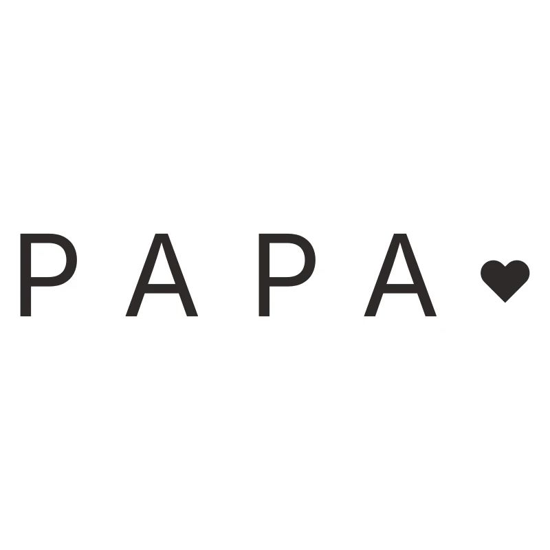 Papa mit Herz – Minimalistisches Love Textdesign