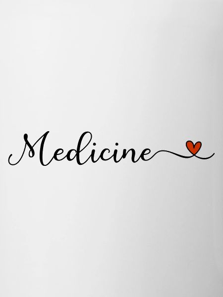 Lettrage Medicine Heart