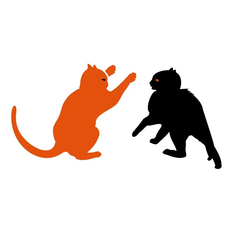 kämpfende Katzen / cat fight (2c)