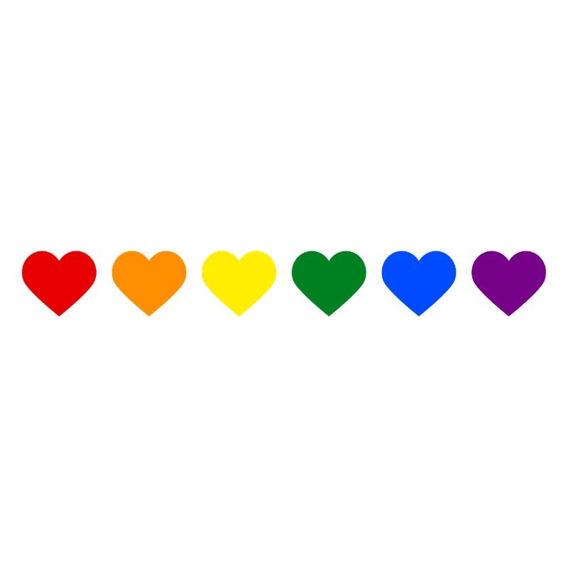 Regenbogenherzen