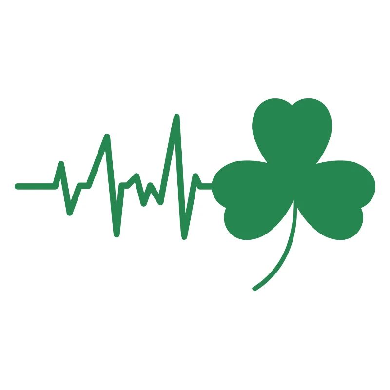 Rythme cardiaque Saint Patrick Irlande trèfle