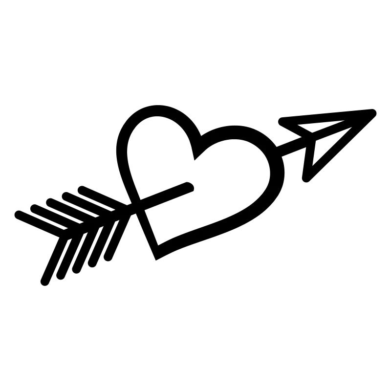 Dans l’amour flèche à travers le cœur