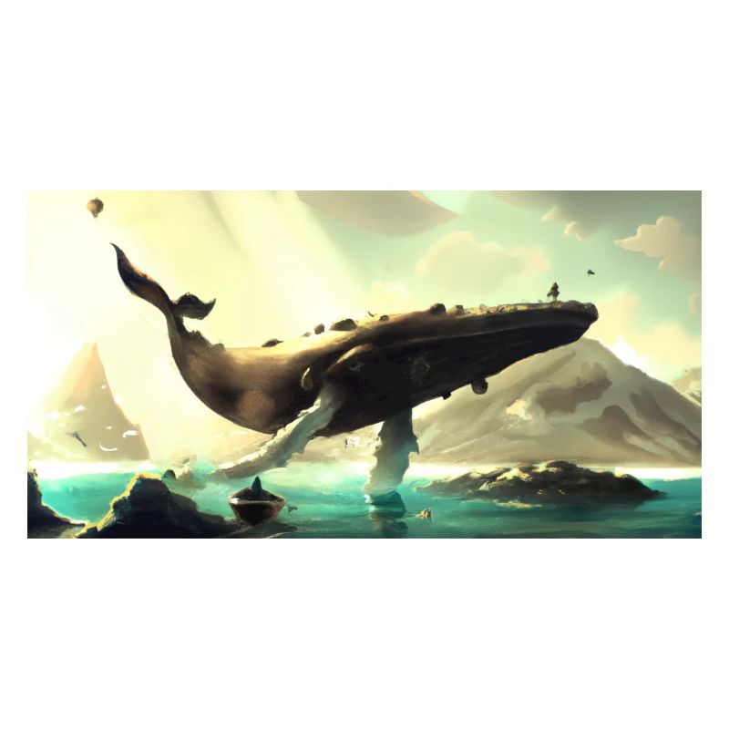 Baleine flottant dans le ciel