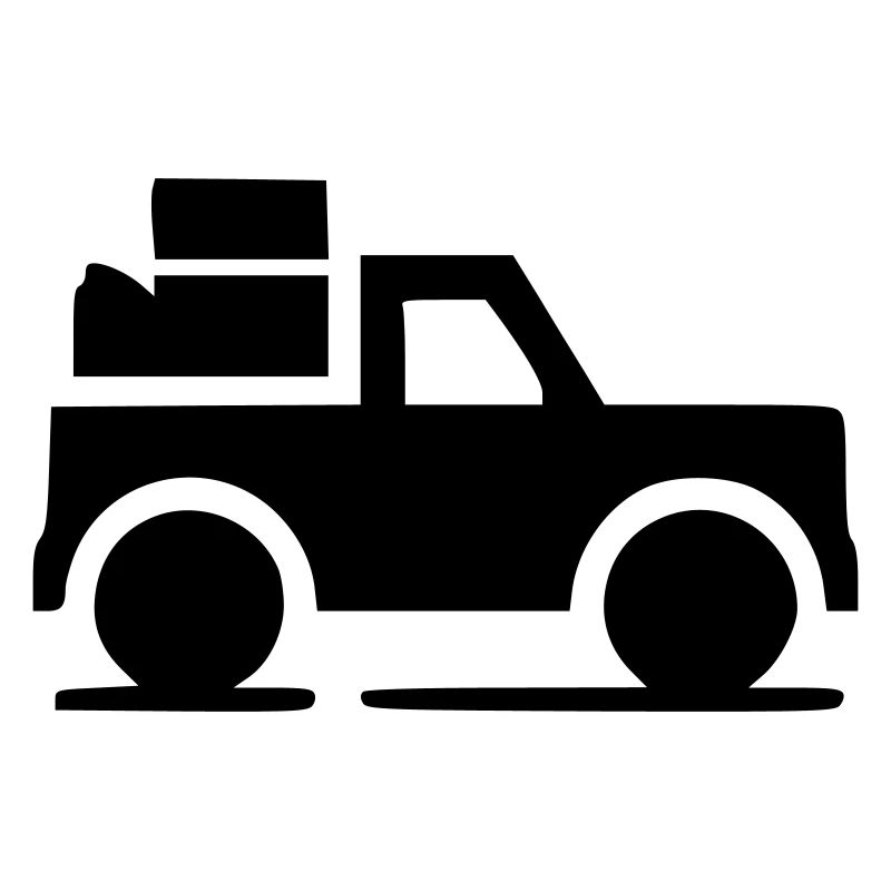 Truck Pickup SUV Icon Minimal Icon Vector