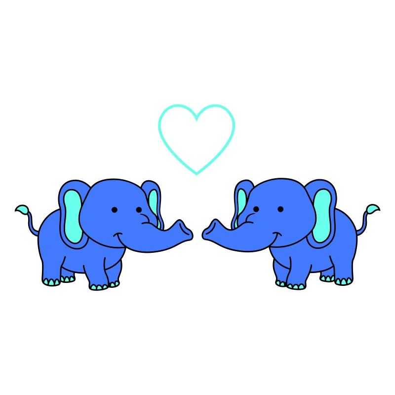Éléphants amoureux
