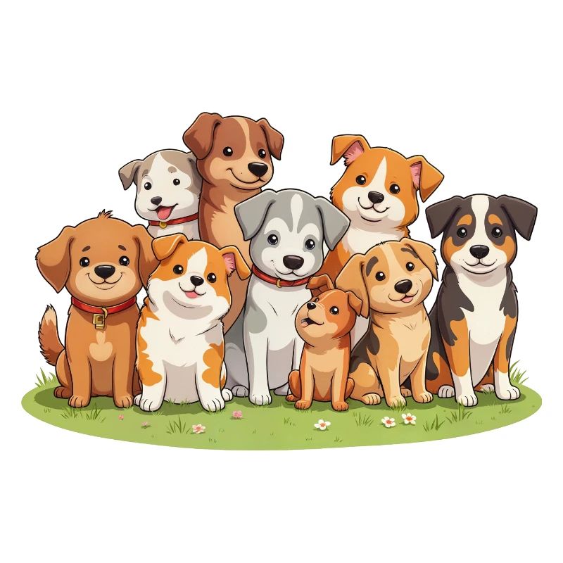 Ein Rudel Hunde