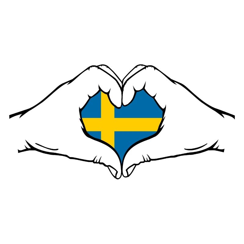 Drapeau de la Suède Coeur
