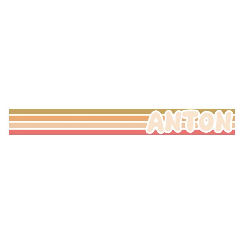 Nostalgisches Retro-Design mit Namen Anton