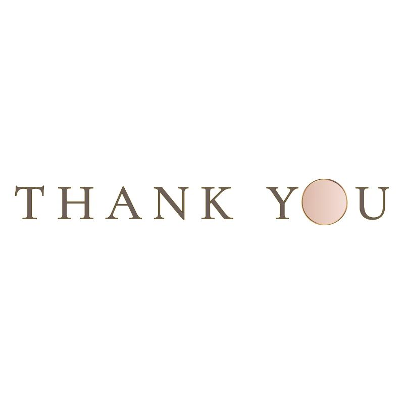 Message JUST THANK YOU as gratitude