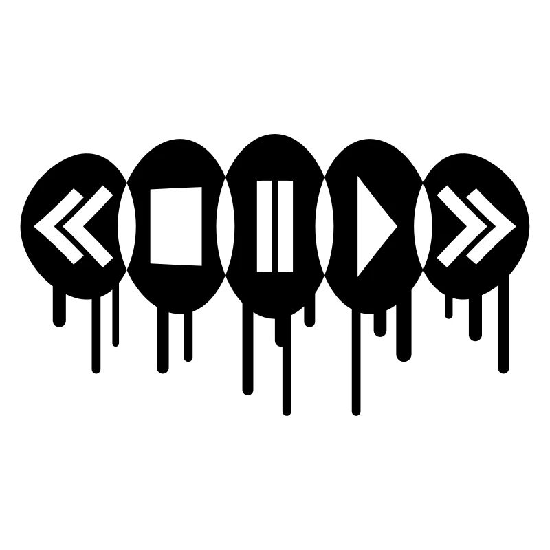 Music Player Graffiti Logo