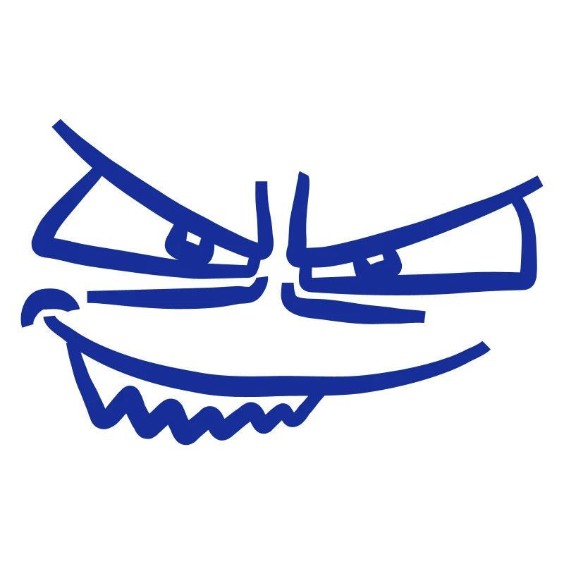 Cool evil Monster face