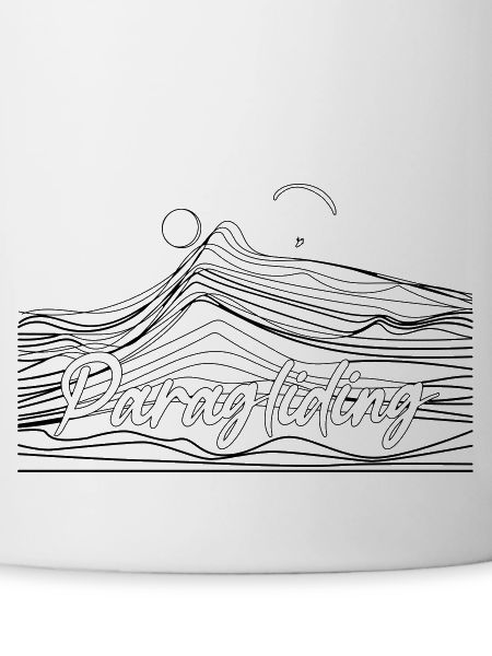 Paragling Lineart Slide Ski