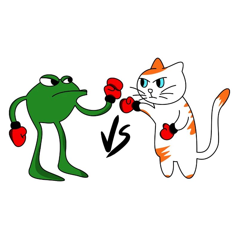 Combat grenouille vs chat