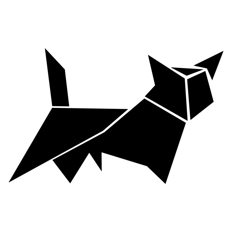 Origami Cat Illustration Idée Cadeau