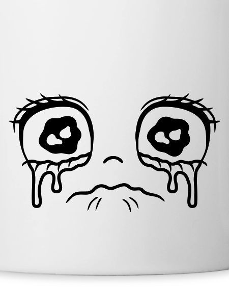 Crying sad girl face