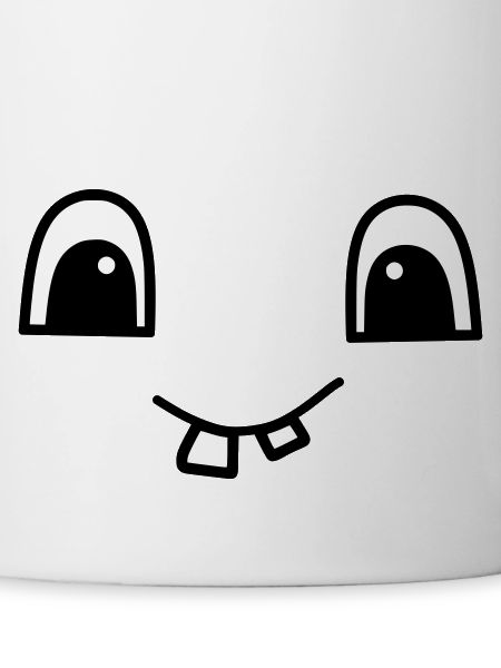 Cute face with two teeth