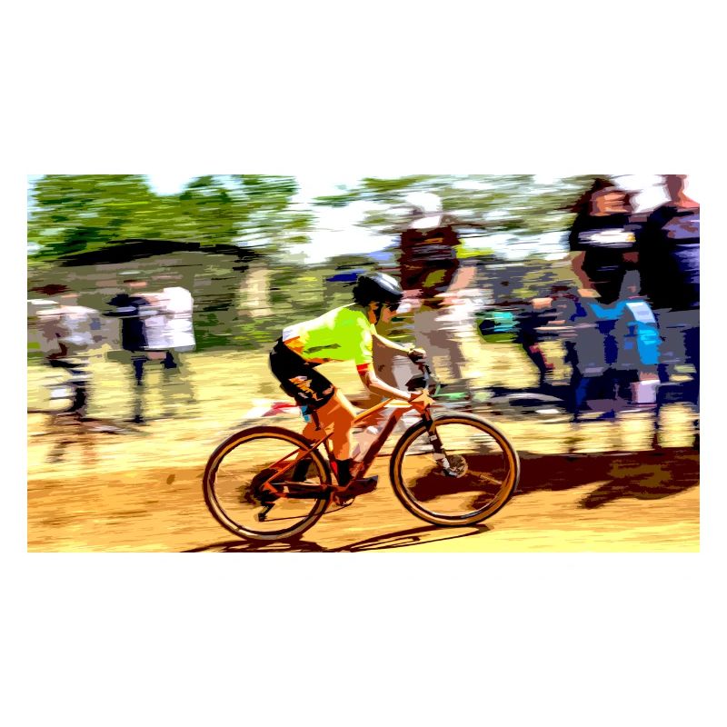 Mountain biking downhill