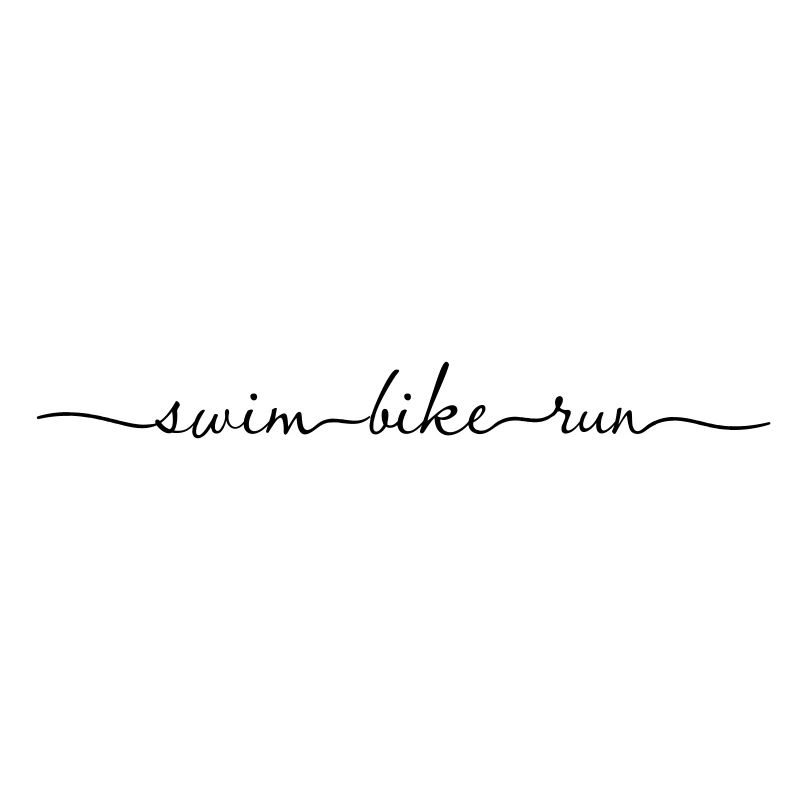 Lettrage de course de vélo de natation Typographie