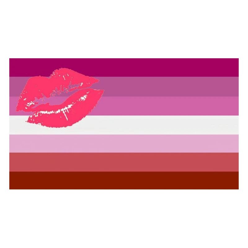 Drapeau de rouge à lèvres Lesbian Pride