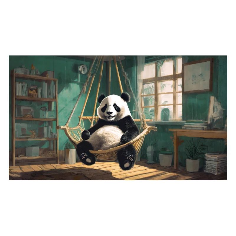 Cute animals chilling – panda chilling hammock