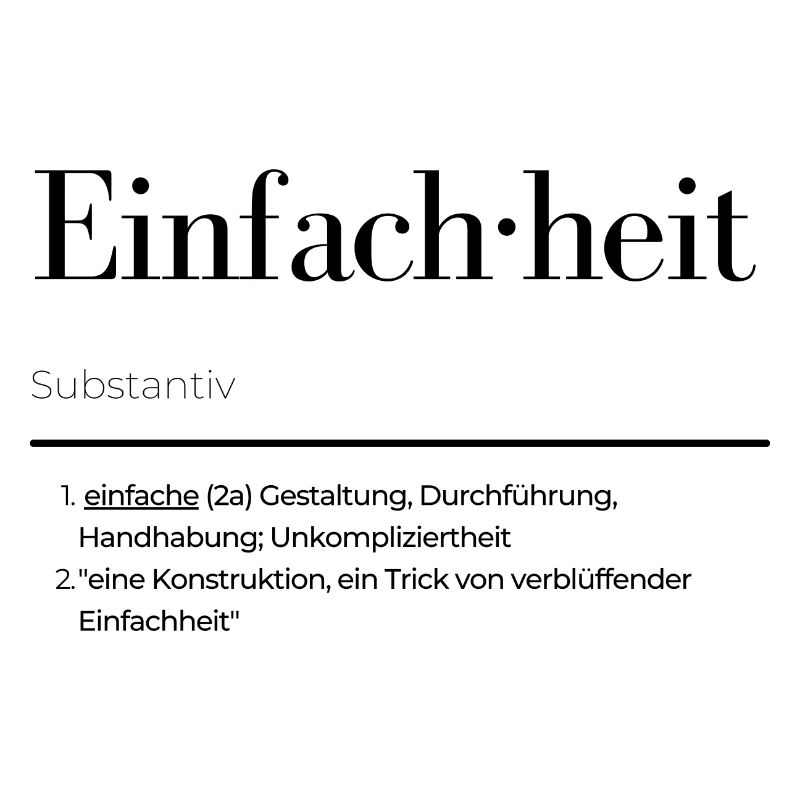 Einfachheit