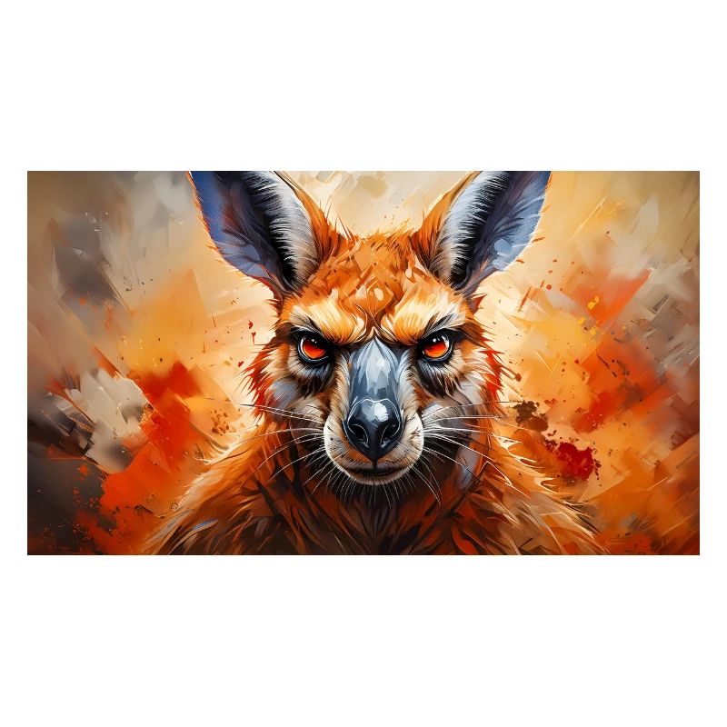 Cute grumpy grouchy animals - kangaru
